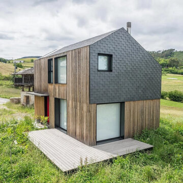 Natural Slate Integration in Modular Housing The Montaña House